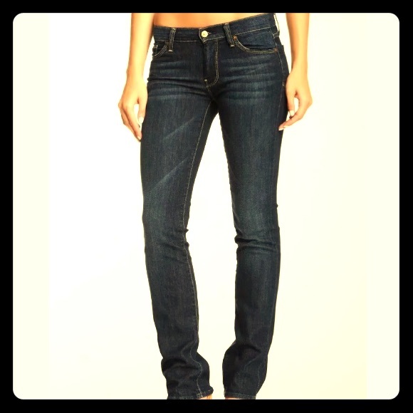 7 For All Mankind Denim - 7 FOR ALL MAN KIND Straight Leg Dark Wash Jeans